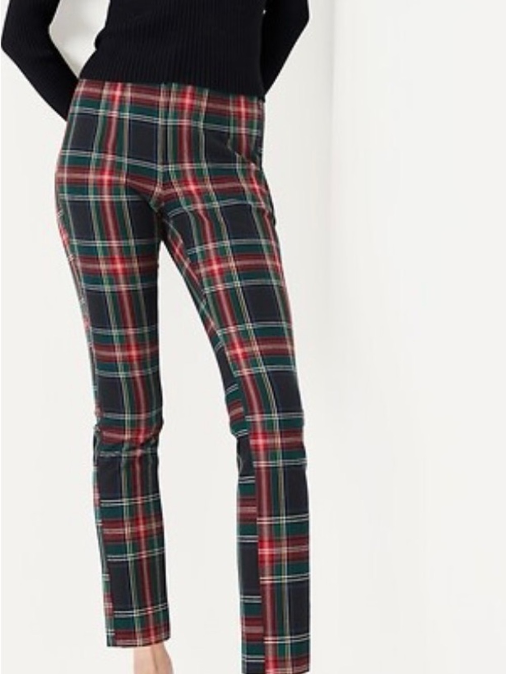 Old Navy Extra High-Waisted Polished Pixie Skinny Pants Red/Black/Green 12P